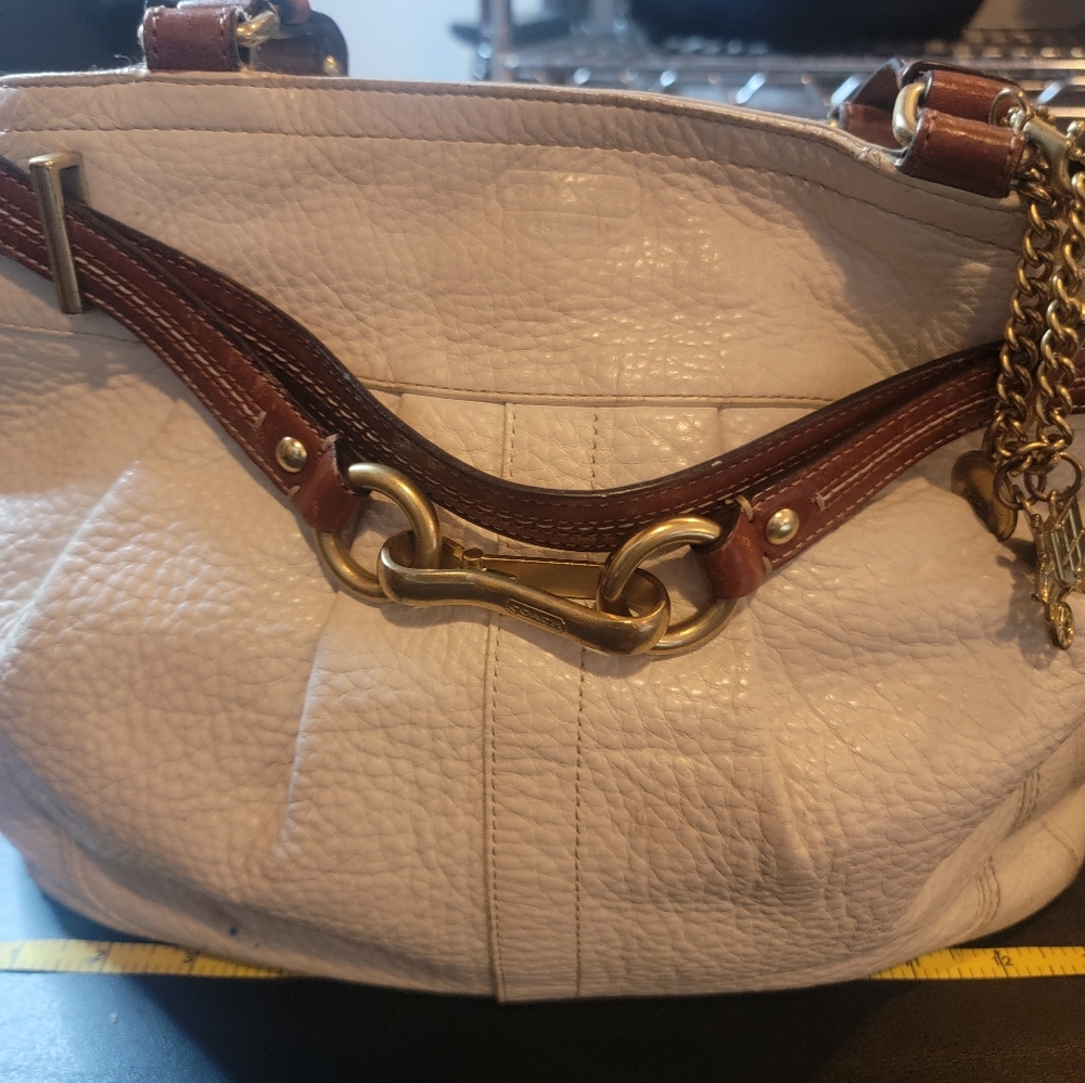 Coach used bag w wallet coin and key chain a four piece set